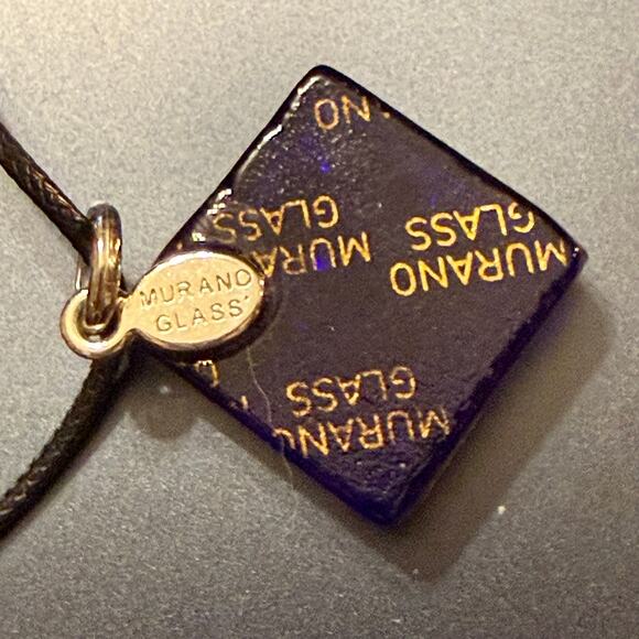 Italian Venetian Murano Glass Pendant Necklace - Picture 7 of 7